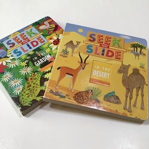 Seek and Slide Kids Board Book Set - In the Garden & In the Desert
